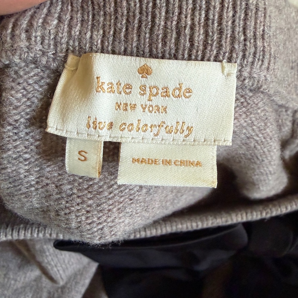 Kate Spade tan Sweater with Black Bow - Picture 5 of 8